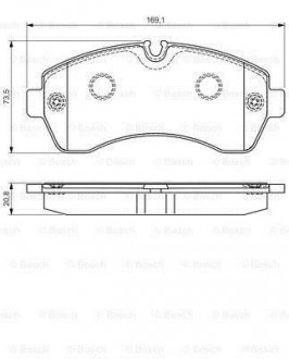 ДИСКОВI КОЛОДКИ ПЕРЕДНI PREMIUM2 BOSCH 0 986 495 107