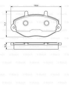 ДИСКОВI КОЛОДКИ ПЕРЕДНI PREMIUM2 BOSCH 0 986 495 112