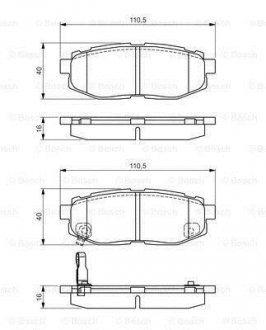 Гальмівні колодки BOSCH 0986495135 (фото 1)