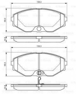 Комплект гальмівних колодок з 4 шт. дисків BOSCH 0986495147