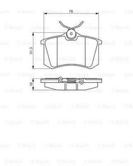 ДИСКОВI КОЛОДКИ ЗАДНI PREMIUM2 BOSCH 0 986 495 231