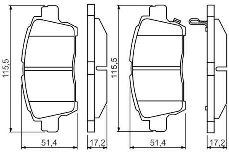 ДИСКОВI КОЛОДКИ ПЕРЕДНI PREMIUM2 BOSCH 0 986 495 242