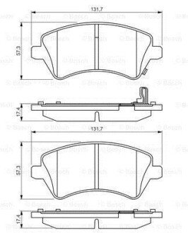 ДИСКОВI КОЛОДКИ ПЕРЕДНI PREMIUM2 BOSCH 0 986 495 243