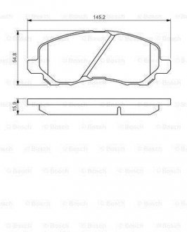 Комплект гальмівних колодок - дискові BOSCH 0986495253 (фото 1)