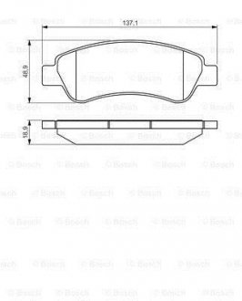 ДИСКОВI КОЛОДКИ ЗАДНI PREMIUM2 BOSCH 0 986 495 254