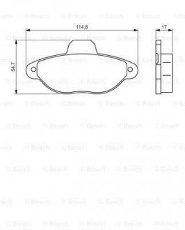 Комплект гальмівних колодок з 4 шт. дисків BOSCH 0986495255 (фото 1)