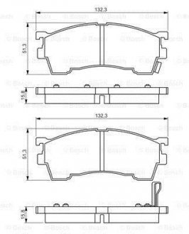 ДИСКОВI КОЛОДКИ ПЕРЕДНI PREMIUM2 BOSCH 0 986 495 265