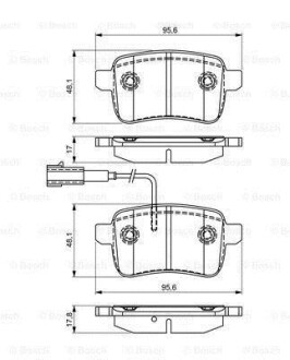 Колодки гальмівні дискові BOSCH 0 986 495 305 (фото 1)