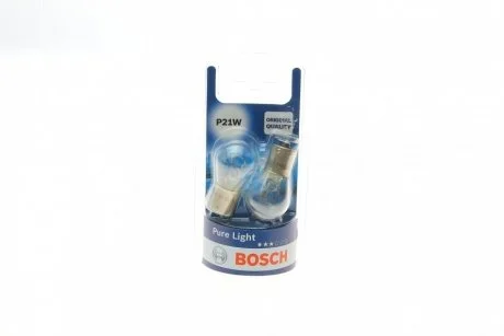 Лампа розжарювання P21W 12V 21W (блістер 2 шт.) (вир-во Bosch) BOSCH 1 987 301 017