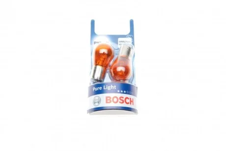 Лампа розжарювання PY21W 12V 21W BAU15s (blister 2шт) BOSCH 1987301018