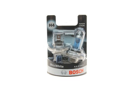 Автолампа 12V H4 ULTRA WHITE 4200K бокс 2 шт BOSCH 1987301440