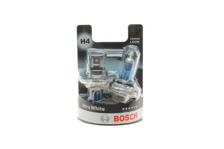 Автолампа 12V H4 ULTRA WHITE 4200K бокс 2 шт BOSCH 1987301440