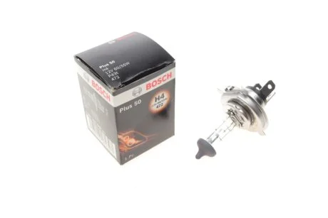 Лампа фарна А 12-60+55 ВАЗ H4 plus 50 бліжн., дальн. світло BOSCH 1 987 302 049