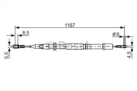 Трос гальма BOSCH 1987477199 (фото 1)