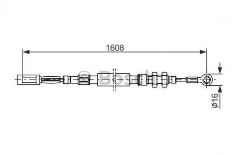 ТРОС ГАЛЬМIВНИЙ BOSCH 1 987 477 417