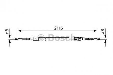 Трос гальма стоянки BOSCH 1987477775