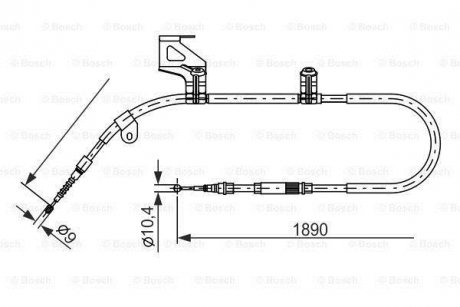 Трос гальма BOSCH 1987477803