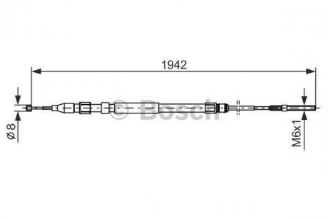 Трос гальма стоянки BOSCH 1987477820