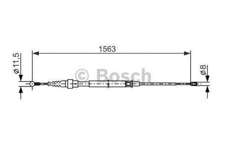 Трос ручного гальма BOSCH 1 987 477 891