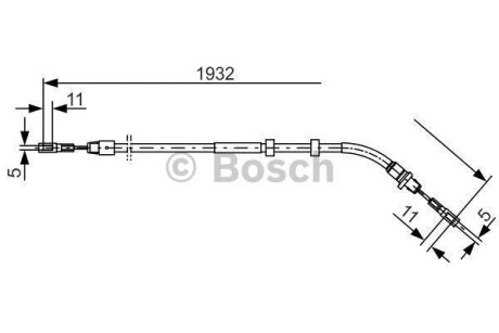 ТРОС ГАЛЬМIВНИЙ ПРАВИЙ BOSCH 1 987 477 904