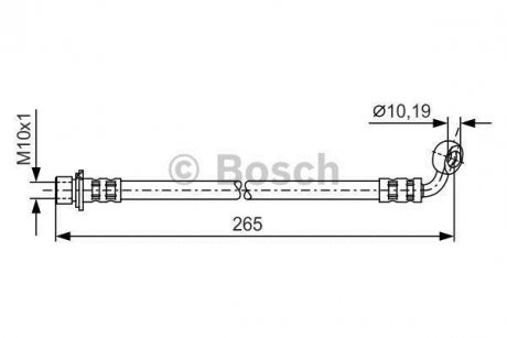 ШЛАНГ ГАЛЬМ. ЗАДНІЙ ЛIВ BOSCH 1 987 481 128