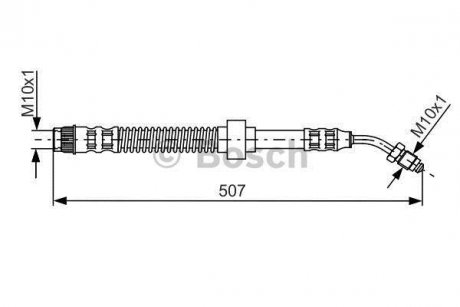 ШЛАНГ ГАЛЬМ. ПЕРЕДНІЙ BOSCH 1 987 481 150 (фото 1)