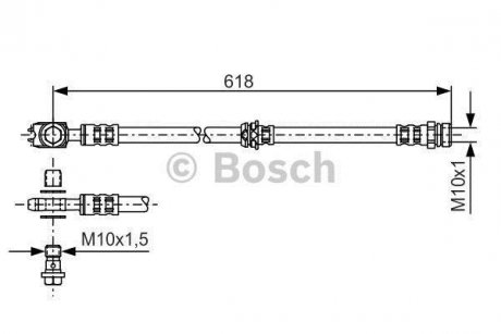 ШЛАНГ ГАЛЬМ. ПЕРЕДНІЙ BOSCH 1 987 481 173