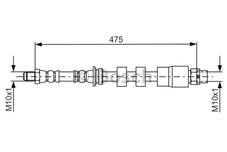 Шланг гальмівний BOSCH 1 987 481 678 (фото 1)