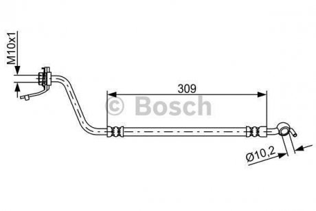 Тормозний шланг BOSCH 1987481878 (фото 1)