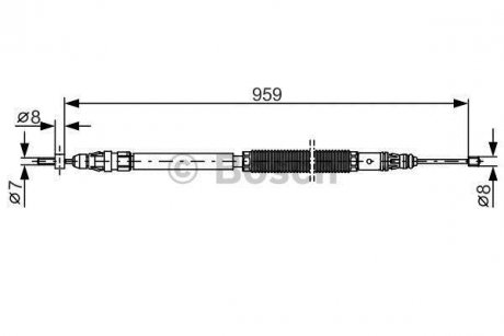 Трос гальма стоянки BOSCH 1987482001