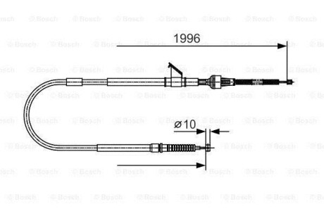 ТРОС ГАЛЬМIВНИЙ ЛIВИЙ BOSCH 1 987 482 068