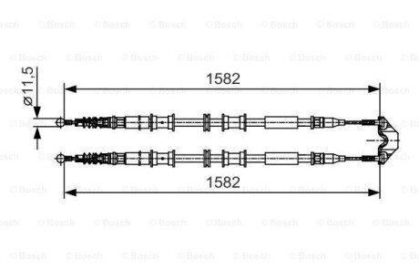 Трос гальма BOSCH 1987482138