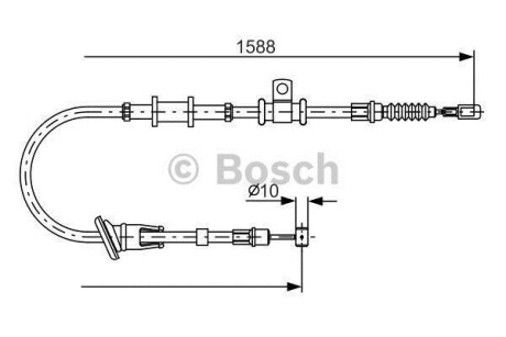 ТРОС ГАЛЬМIВНИЙ ПРАВИЙ BOSCH 1 987 482 246