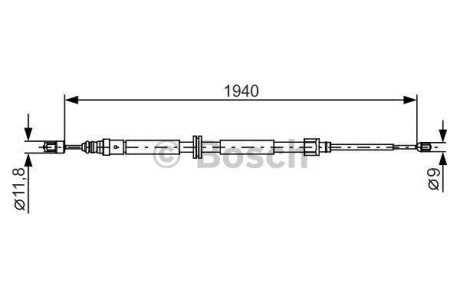 ТРОС ГАЛЬМIВНИЙ BOSCH 1 987 482 325