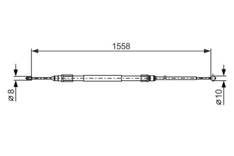 Трос ручного гальма BOSCH 1 987 482 368