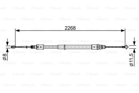 Трос ручного гальма BOSCH 1 987 482 409