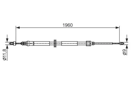 Трос ручного гальма BOSCH 1 987 482 432