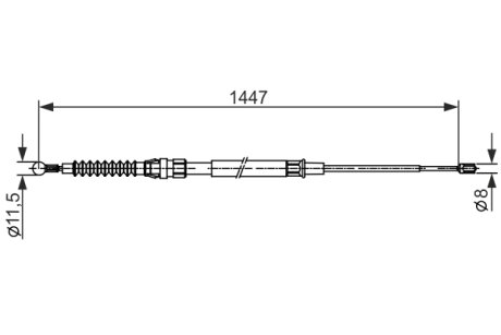 Трос ручного тормоза VAG 05- 1447мм BOSCH 1987482445