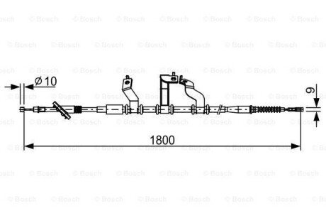 ТРОС ГАЛЬМIВНИЙ ПРАВИЙ BOSCH 1 987 482 530