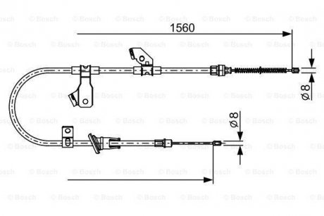 ТРОС ГАЛЬМIВНИЙ BOSCH 1 987 482 626