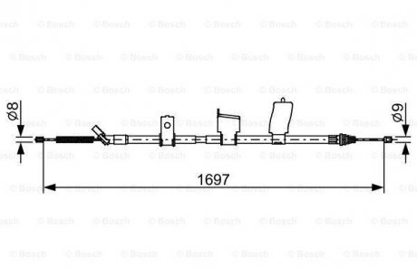 Трос гальма стоянки BOSCH 1987482627