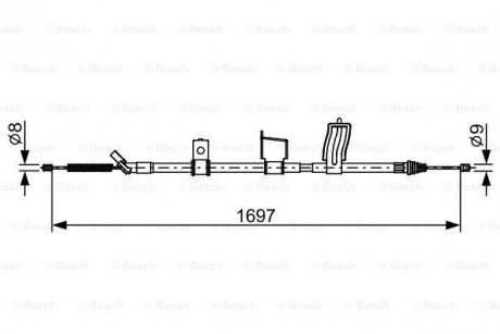 Трос гальма стоянки BOSCH 1987482628