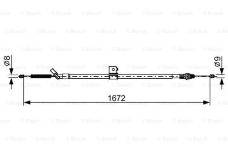 Трос ручного гальма BOSCH 1 987 482 630