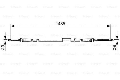 Трос ручного гальма BOSCH 1 987 482 637