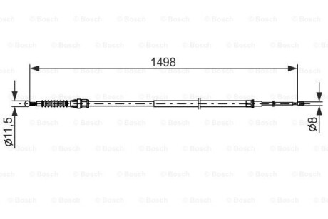 Трос ручного гальма BOSCH 1 987 482 789