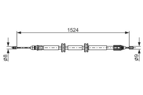 Трос ручного гальма BOSCH 1 987 482 888