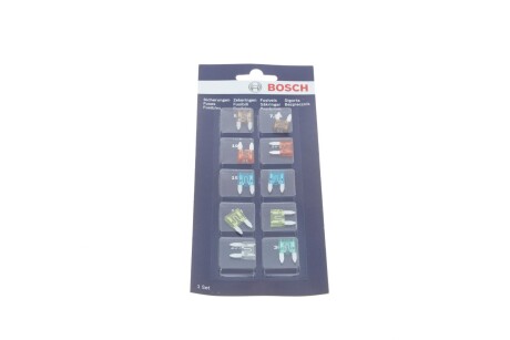 Набір запобіжників MINI (5А75А10А15А20А25А30А)10шт BOSCH 1 987 529 038