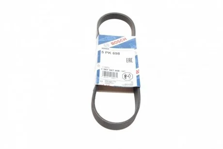 Ремінь п-клинової 5pk698 (вир-во Bosch) BOSCH 1 987 947 908