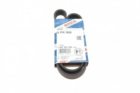 Ремінь поліклін. 6PK900 (вир-во Bosch) BOSCH 1 987 947 936