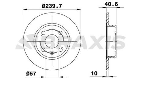 Диск гальмівний BRAXIS AE0396